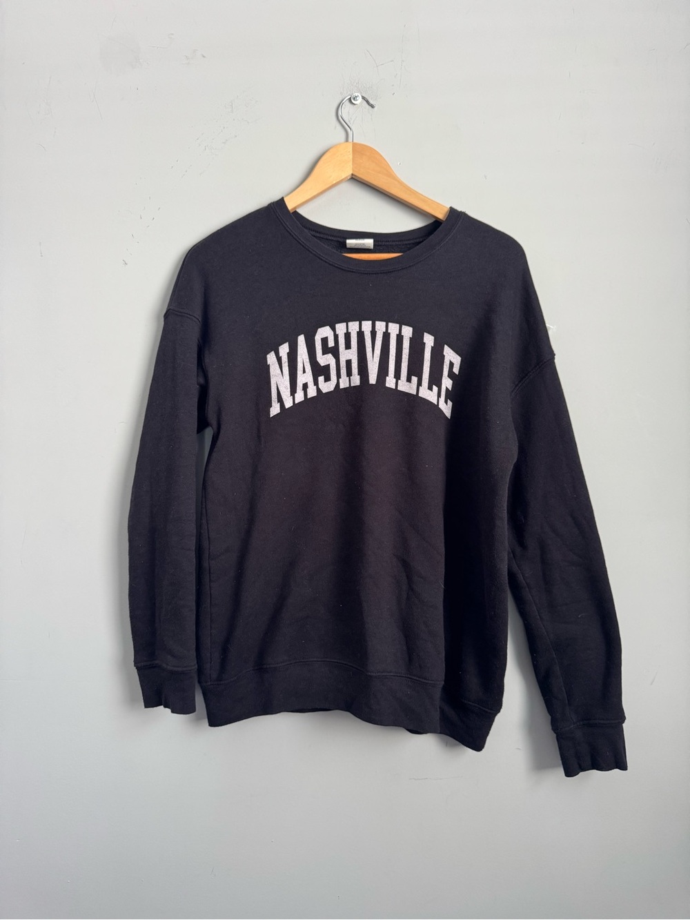 Black Nashville Graphic Crewneck Sweatshirt